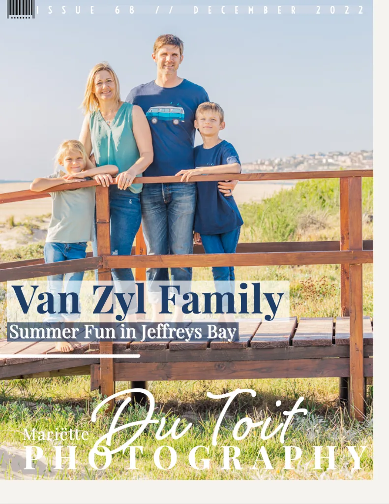 van zyl family on the beach