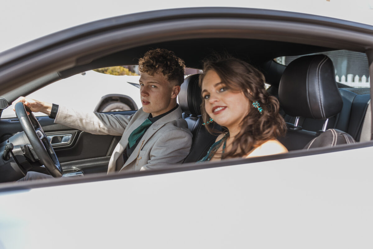 boy and girl with ford mustang during walvis bay matric photos by mariette du toit photography