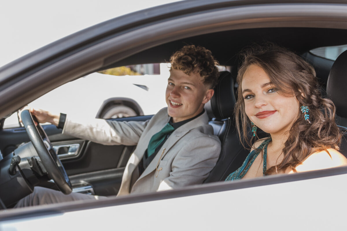 boy and girl with ford mustang during walvis bay matric photos by mariette du toit photography