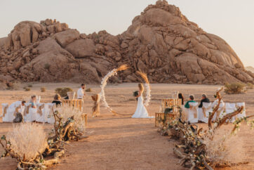 intimate wedding in namib desert