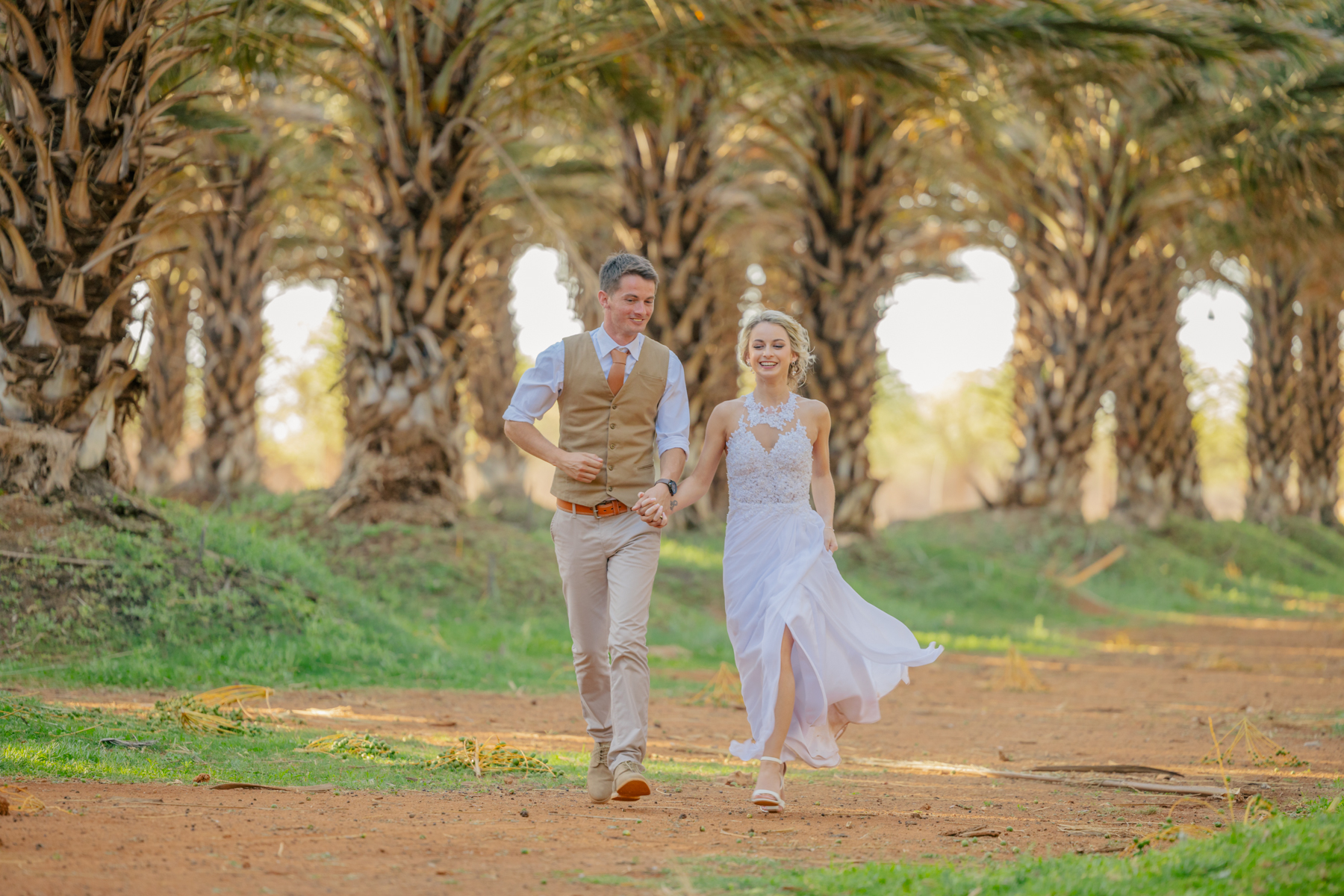 wedding couple during portraits near etosha corner